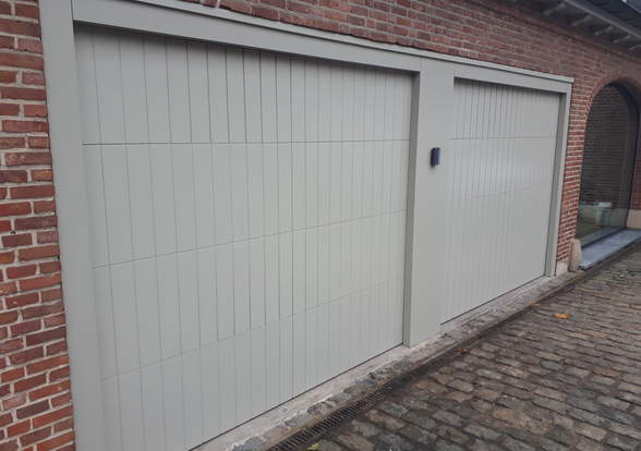 Portes sectionelle aspect bois/alu  - Hörmann - Montré & Laga